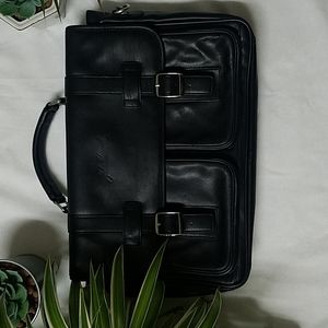Danier Black Leather Laptop Bag